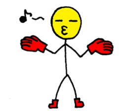 Stick figure has fingers and foots sticker #10827646