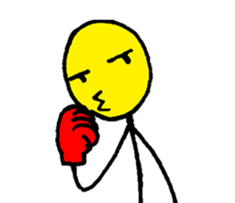 Stick figure has fingers and foots sticker #10827647