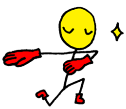 Stick figure has fingers and foots sticker #10827648