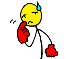 Stick figure has fingers and foots sticker #10827651