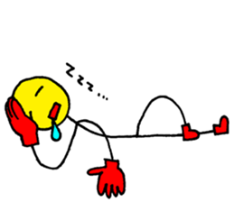 Stick figure has fingers and foots sticker #10827654