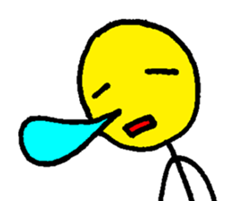 Stick figure has fingers and foots sticker #10827655