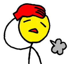 Stick figure has fingers and foots sticker #10827657