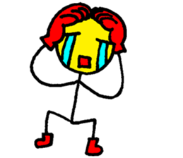 Stick figure has fingers and foots sticker #10827660