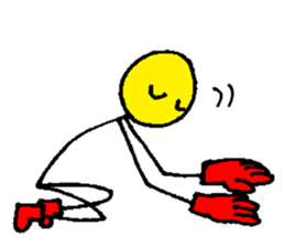 Stick figure has fingers and foots sticker #10827661