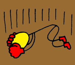 Stick figure has fingers and foots sticker #10827662