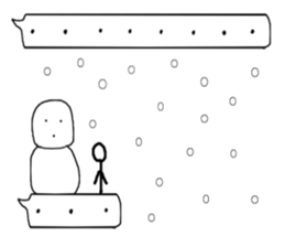 Stick man living in the balloon2 sticker #10828872