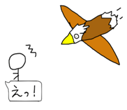 Stick man living in the balloon2 sticker #10828876