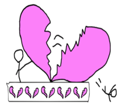 Stick man living in the balloon2 sticker #10828879