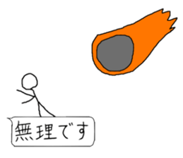 Stick man living in the balloon2 sticker #10828896