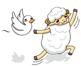 The sheep and pigeon sticker #10829185