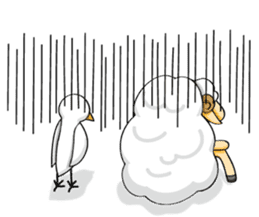 The sheep and pigeon sticker #10829187