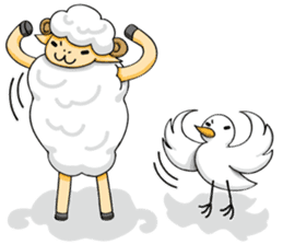 The sheep and pigeon sticker #10829198