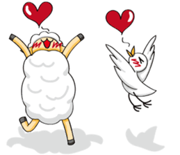 The sheep and pigeon sticker #10829200