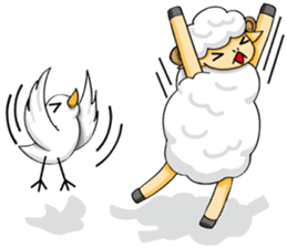 The sheep and pigeon sticker #10829202