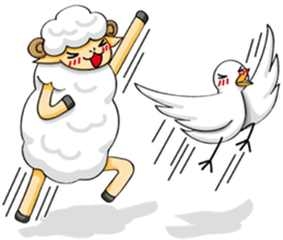 The sheep and pigeon sticker #10829207