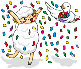 The sheep and pigeon sticker #10829213