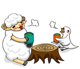 The sheep and pigeon sticker #10829218