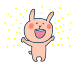 Everyday of pink rabbit sticker #10830344