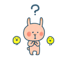 Everyday of pink rabbit sticker #10830347