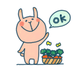 Everyday of pink rabbit sticker #10830348