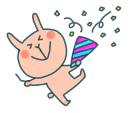 Everyday of pink rabbit sticker #10830351