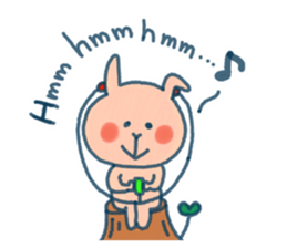 Everyday of pink rabbit sticker #10830352