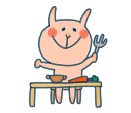 Everyday of pink rabbit sticker #10830357