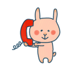 Everyday of pink rabbit sticker #10830358
