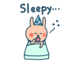 Everyday of pink rabbit sticker #10830359