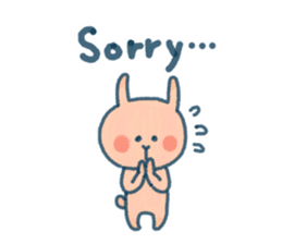 Everyday of pink rabbit sticker #10830360