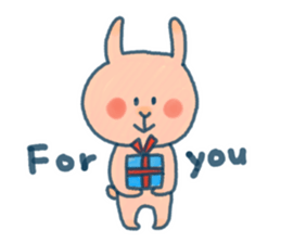 Everyday of pink rabbit sticker #10830361