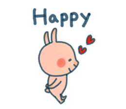 Everyday of pink rabbit sticker #10830362