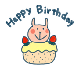 Everyday of pink rabbit sticker #10830363