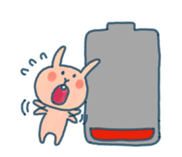 Everyday of pink rabbit sticker #10830364