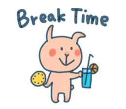 Everyday of pink rabbit sticker #10830367