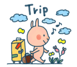 Everyday of pink rabbit sticker #10830368