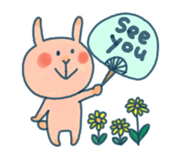 Everyday of pink rabbit sticker #10830369