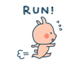 Everyday of pink rabbit sticker #10830370