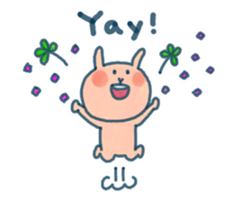 Everyday of pink rabbit sticker #10830371