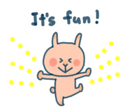 Everyday of pink rabbit sticker #10830372