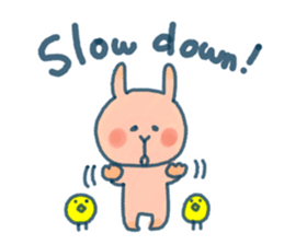 Everyday of pink rabbit sticker #10830373