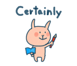 Everyday of pink rabbit sticker #10830378