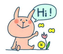 Everyday of pink rabbit sticker #10830379