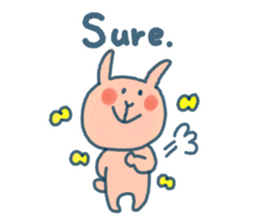 Everyday of pink rabbit sticker #10830381