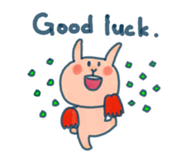 Everyday of pink rabbit sticker #10830383