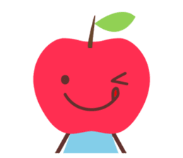 Everyday stamp of red apple chan sticker #10830471