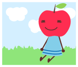 Everyday stamp of red apple chan sticker #10830476