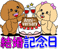 Congratulations sticker of Toy Poodle sticker #10830923