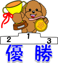 Congratulations sticker of Toy Poodle sticker #10830936